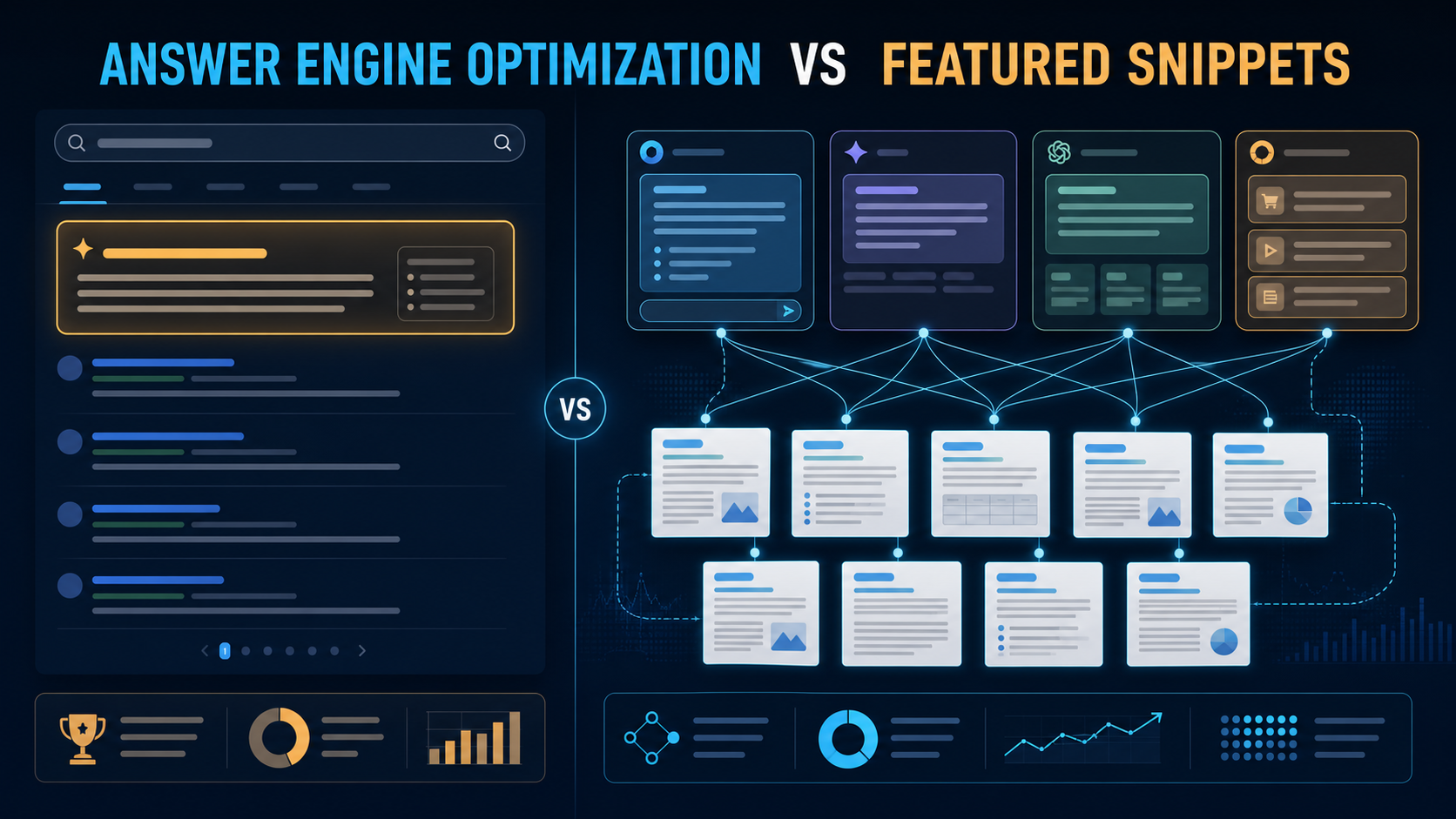 Answer engine optimization compared with featured snippet optimization across AI answer surfaces